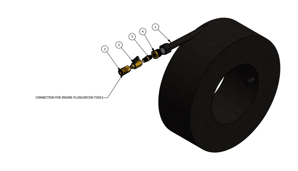 TAWS Engine Flush and Decon Hose
